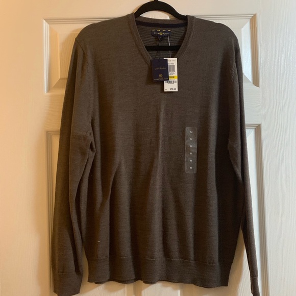 NWT men’s brown merino wool sweater - Picture 1 of 3